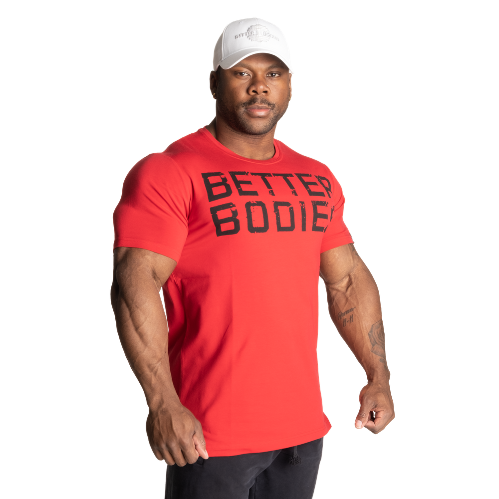 Better Bodies - Basic Tapered Tee, Chili Red