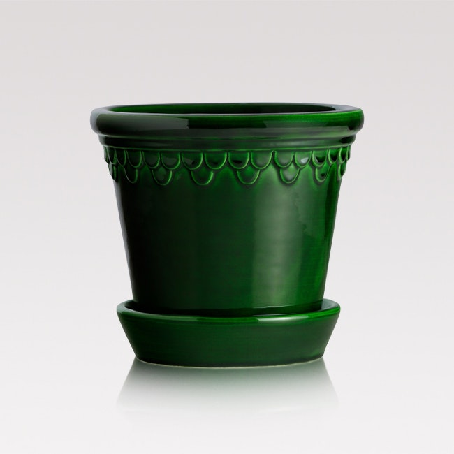 Handmade glazed pot