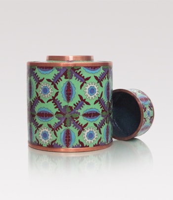 Cloisonne tea jar