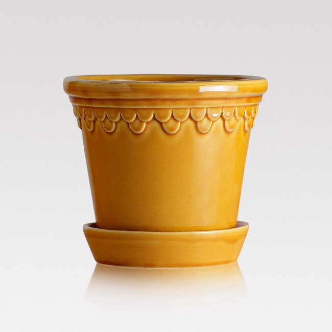 Handmade glazed pot