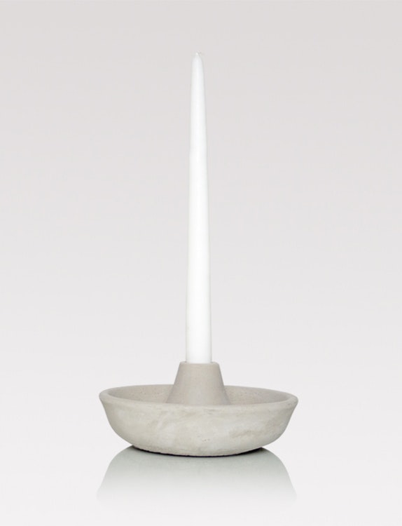 Cement candle holder