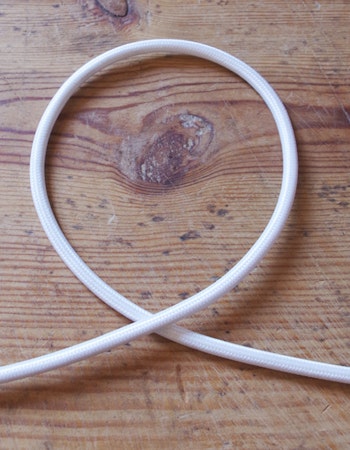 Round cable - white rayon