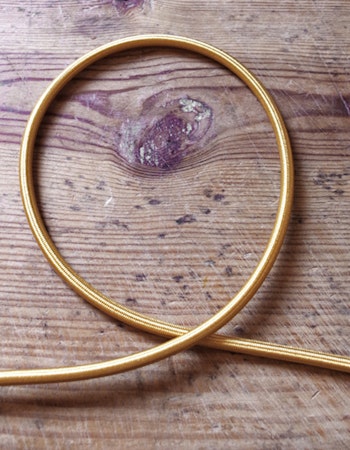 Round cable - gold rayon