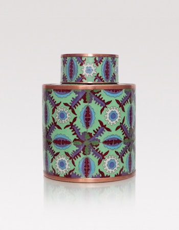 Cloisonne tea jar