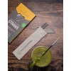Stainless steel straw set