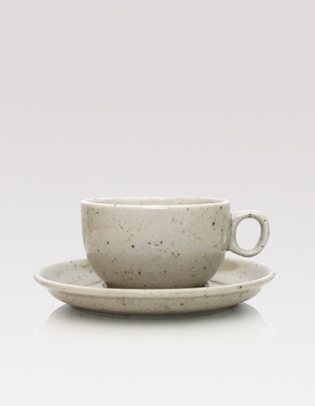 Porcelain coffee cup and saucer