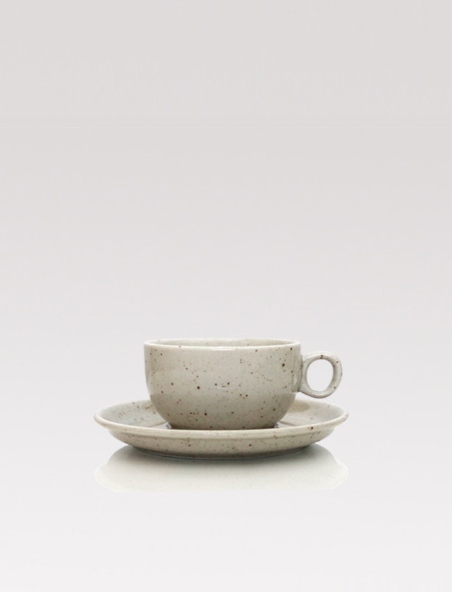 Porcelain espresso cup and saucer