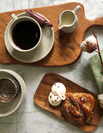 Porcelain espresso cup and saucer