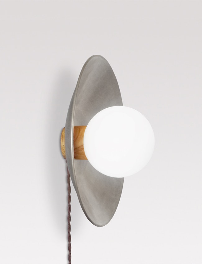 Nickel wall light