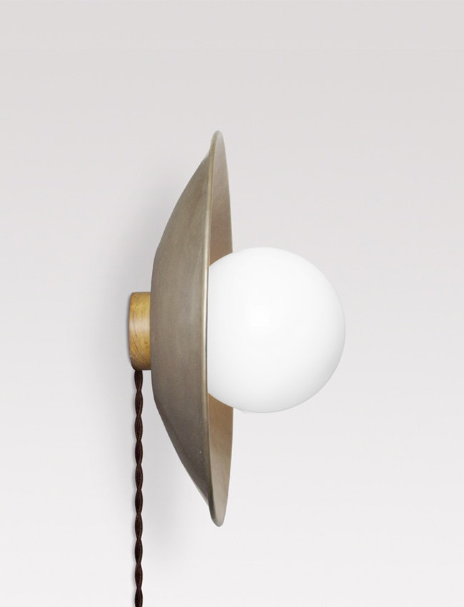 Nickel wall light