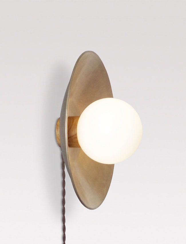 Nickel wall light