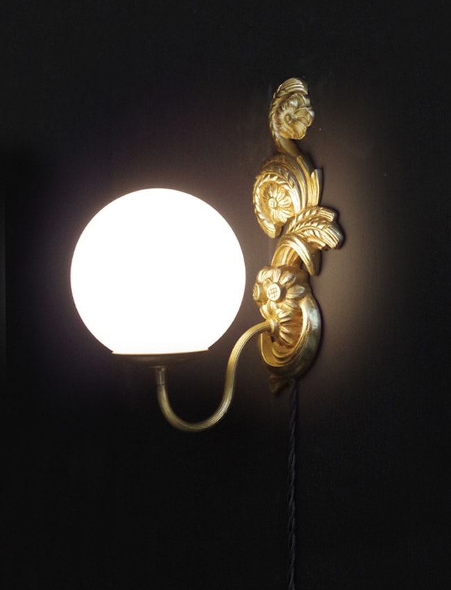 Upcycled vintage wall lights