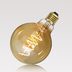 E27 G95 Spiral Amber dimmable