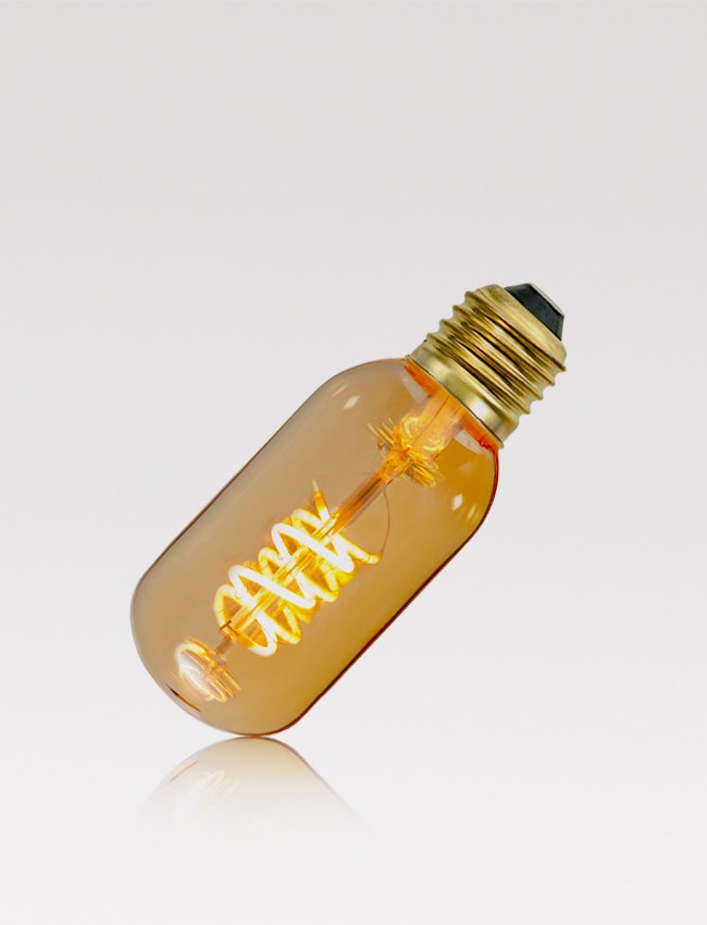 E27 T45 Spiral Amber dimmable