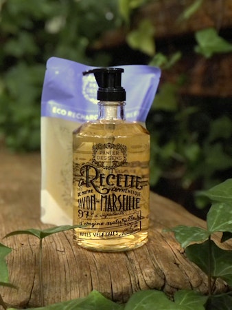 Glass bottle lavender handwash