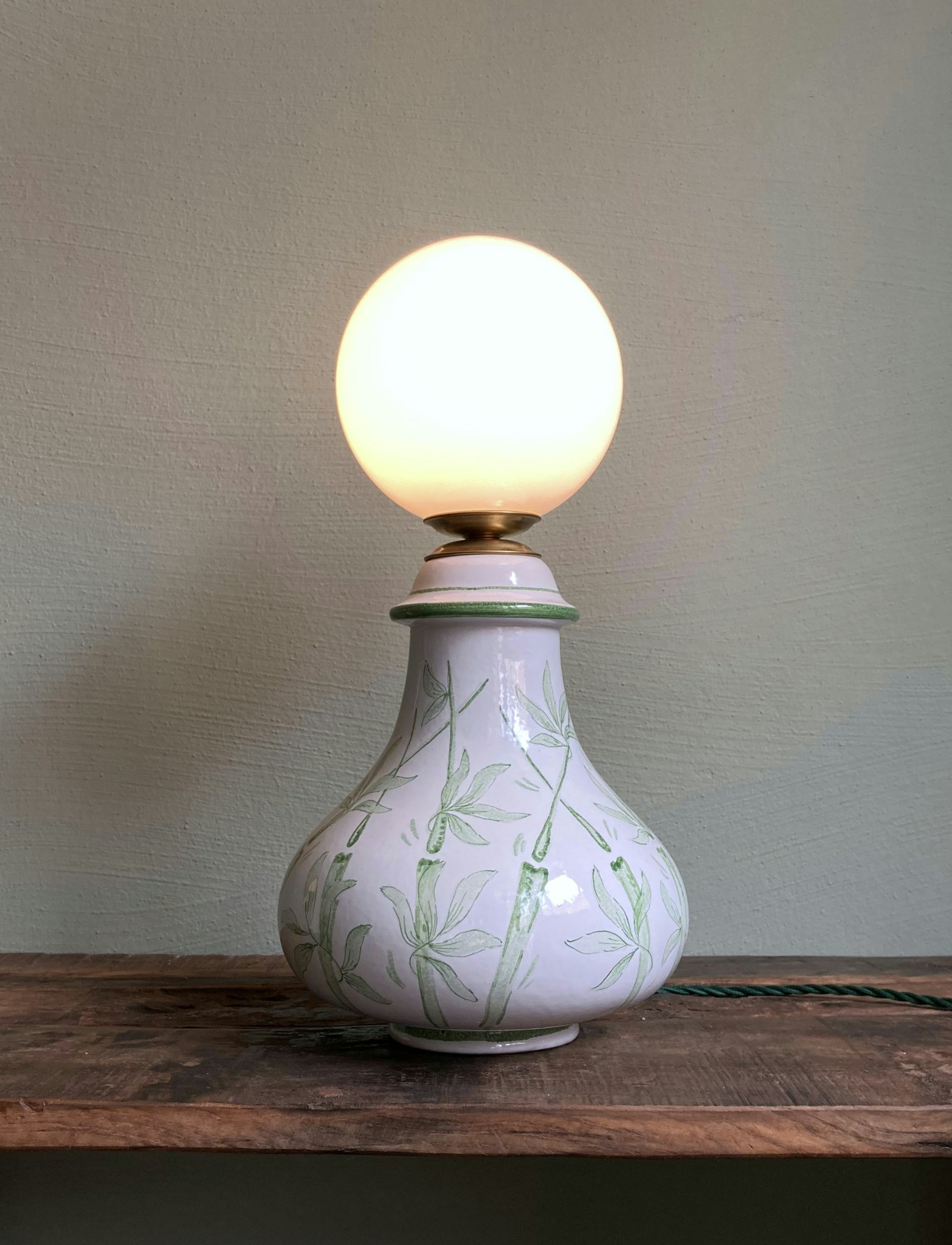 Upcycled vintage ceramic lamp