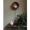Oiled wooden bowl lamp