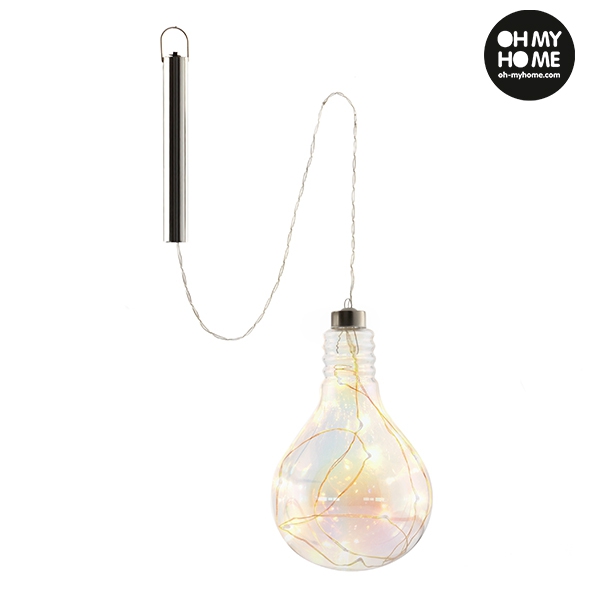 Portabel Glaslampa med LED-slinga