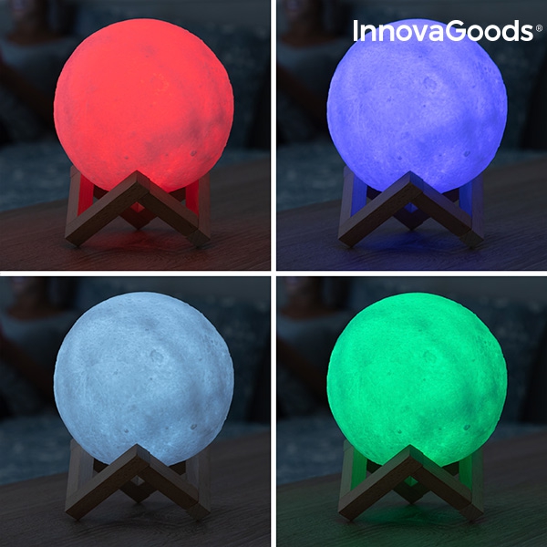 Månlampa Moonlamp i flera färger LED
