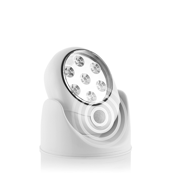 Vit LED-lampa med rörelsesensor