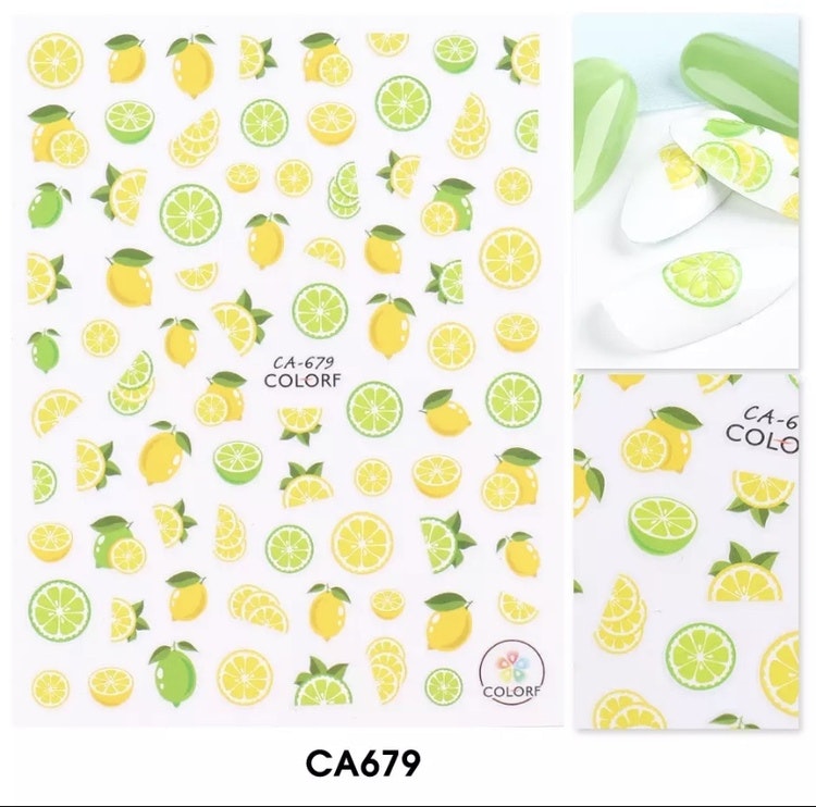 Nail stickers, citron