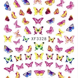 Nail stickers, fjärilar rosa