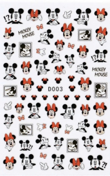 Nail stickers, mickey mouse