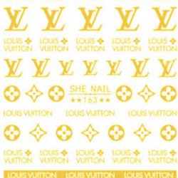 Nail stickers LV guld
