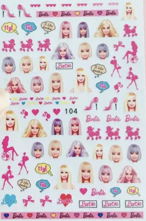 Nail stickers barbie