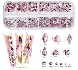 Lyx kristaller medium rosa