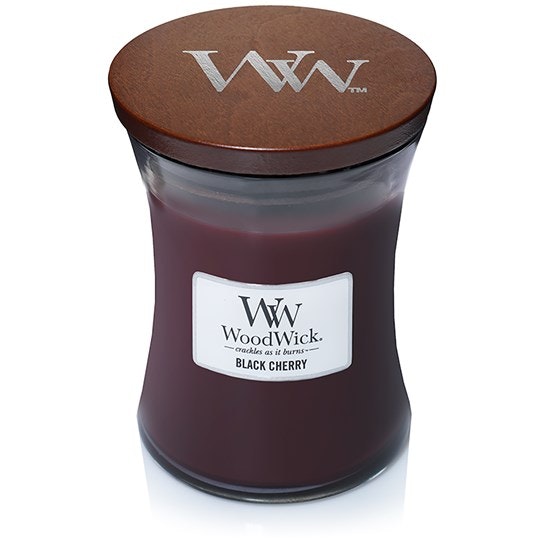 WoodWick - Black Cherry - Medium Doftljus