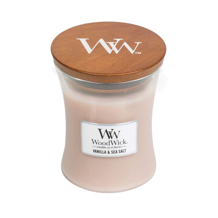 WoodWick - Vanilla & Sea Salt - Medium Doftljus