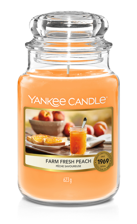 Yankee Candle - Farm Fresh Peach - Stort doftljus