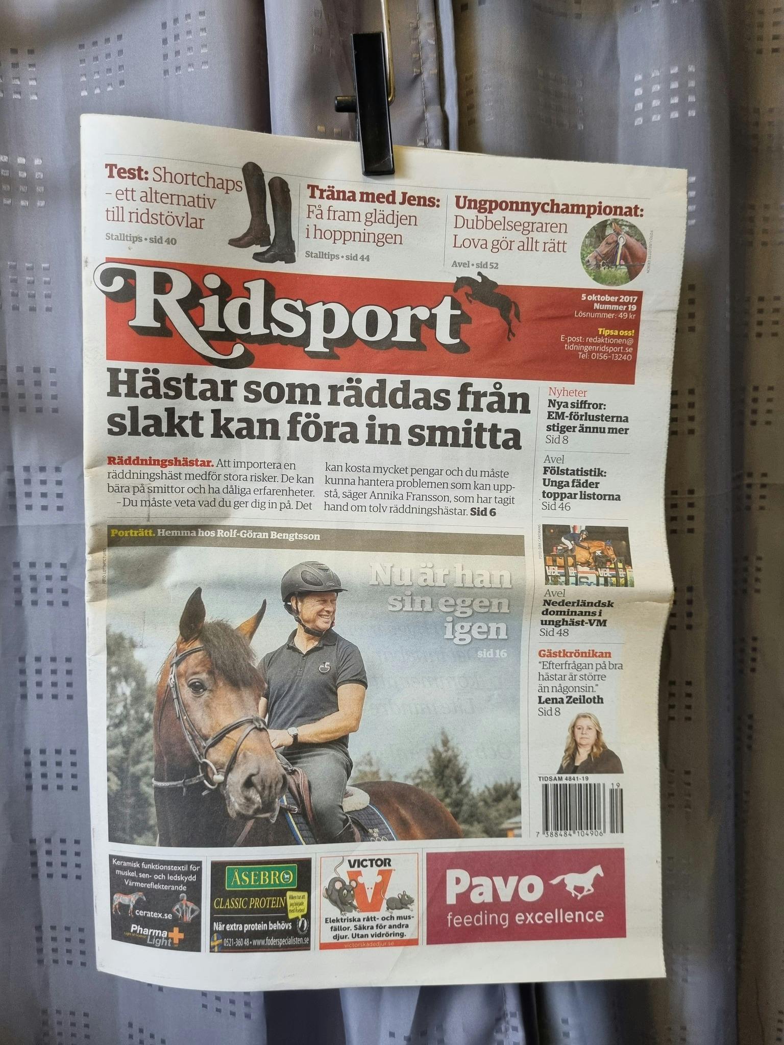 Tidning: Ridsport 19/2017