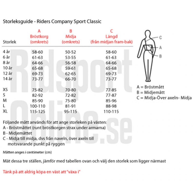 Säkerhetsväst, 4, Rider's Company