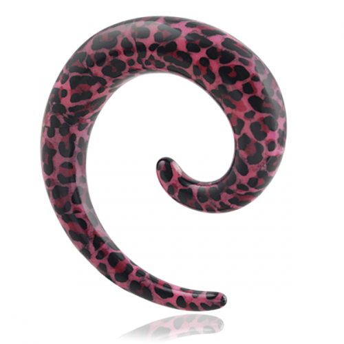 Rosa leopard mönstrad spiral