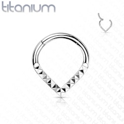 Septum G23 titan med hamrade detaljer