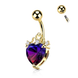 Navelpiercing Queen of hearts