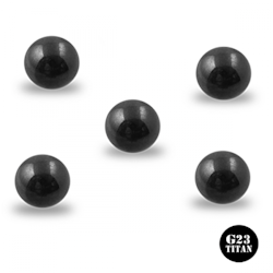 5-pack svart titan bollar