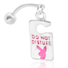 Omvänd navelpiercing "Do not disturb" med kanin