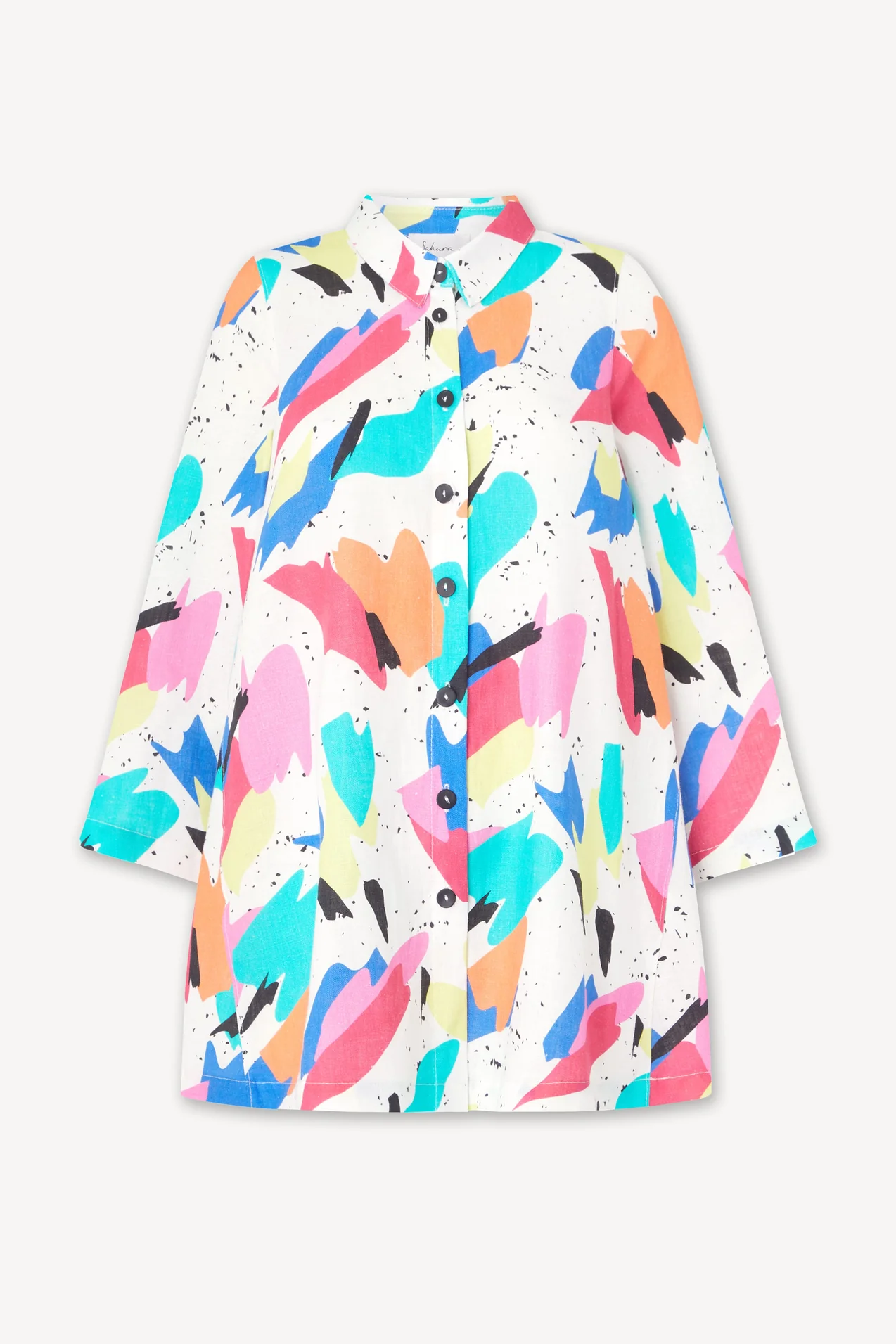 multifärgad lin skjorta från sahara