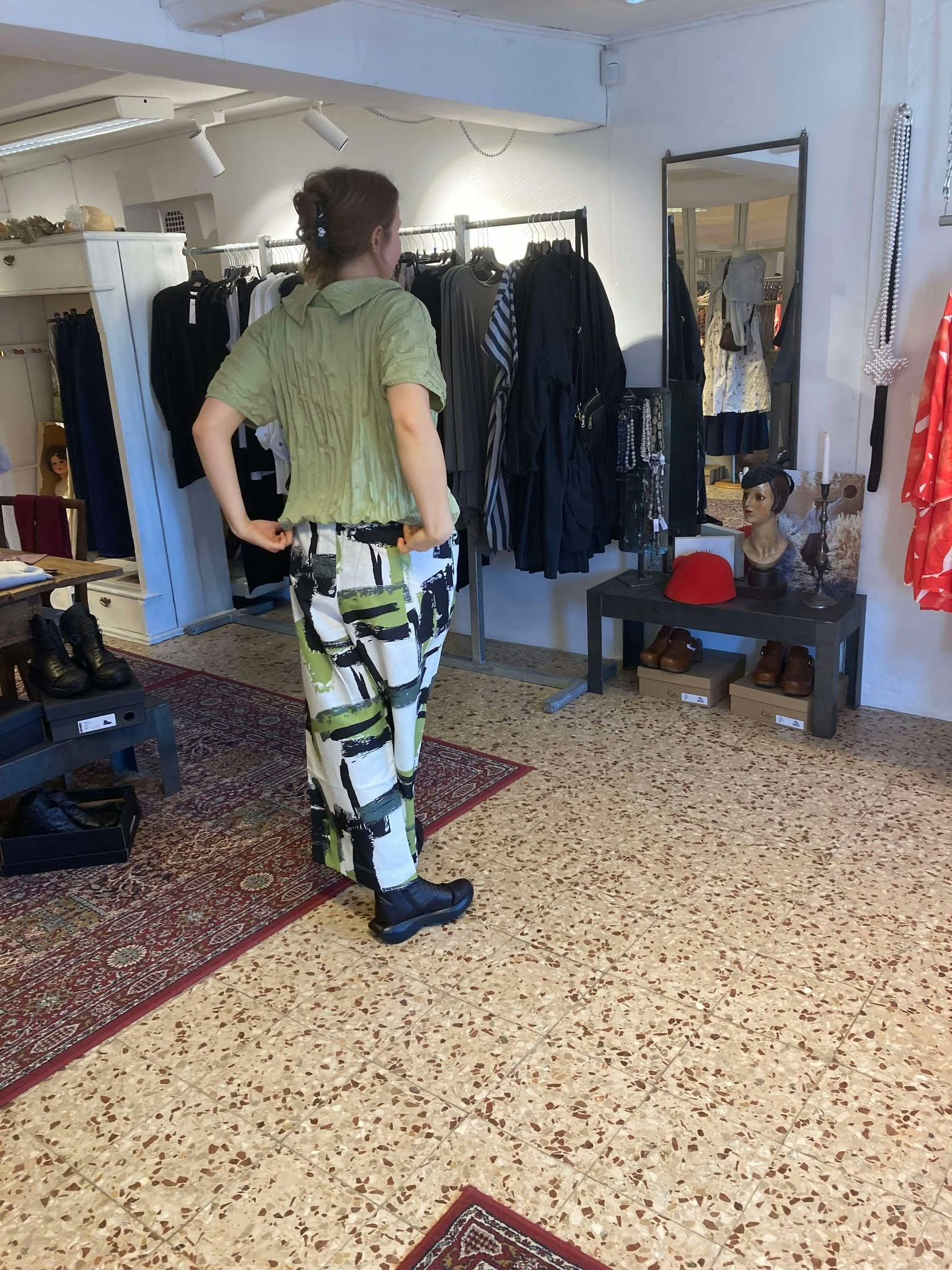 mönstrad byxa e-avantgarde