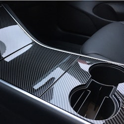 Paneler t mittkonsollen - carbon fiber glossy - Tesla Model 3
