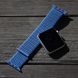 Apple Watch armband i nylon - atlantblå