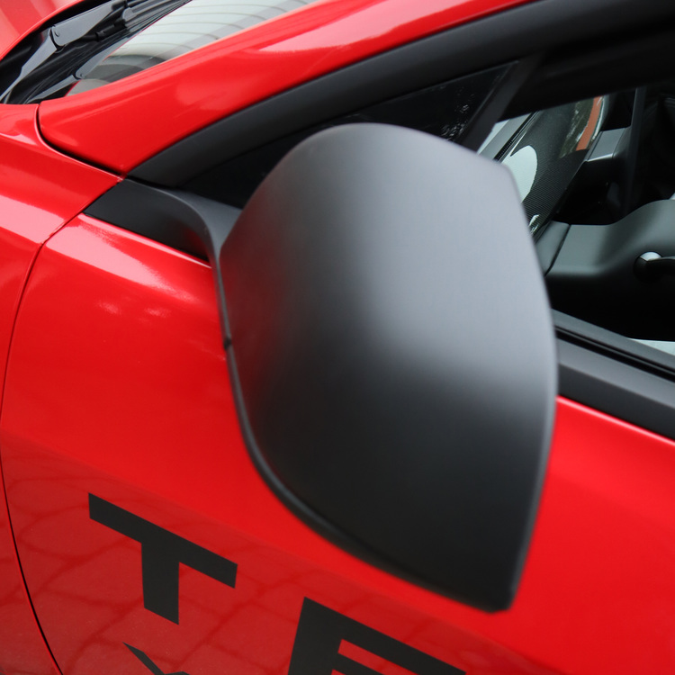 Kåpor till backspeglarna, matt svarta - Tesla Model 3