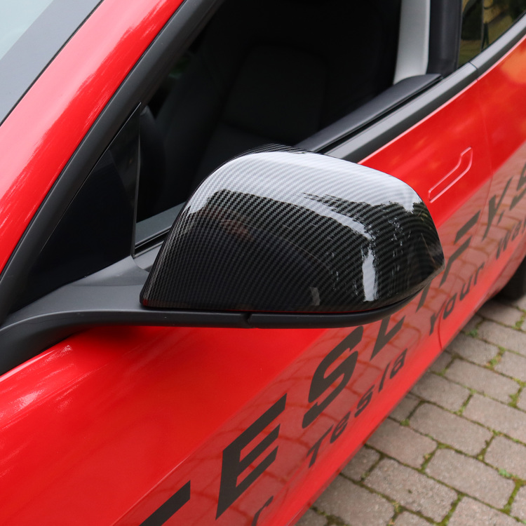 Kåpor till backspeglarna, carbon fiber glossy - Tesla Model 3