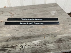 List till registreringsskylten - Tesla South Sweden