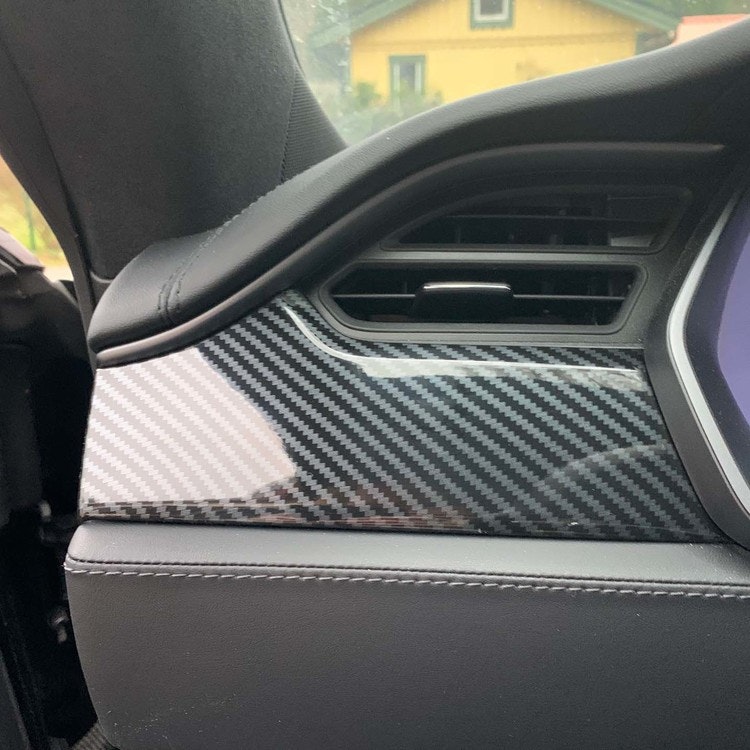 Paneler till instrumentbrädan carbon fiber glossy - Tesla Model S/X