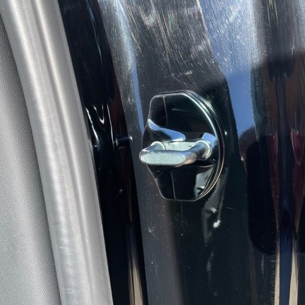 Kåpor till dörrlåset, set om 4 - svarta - Tesla Model 3/Y