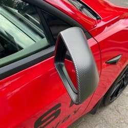 Kåpor till backspeglarna, matt carbon fiber - Tesla Model 3